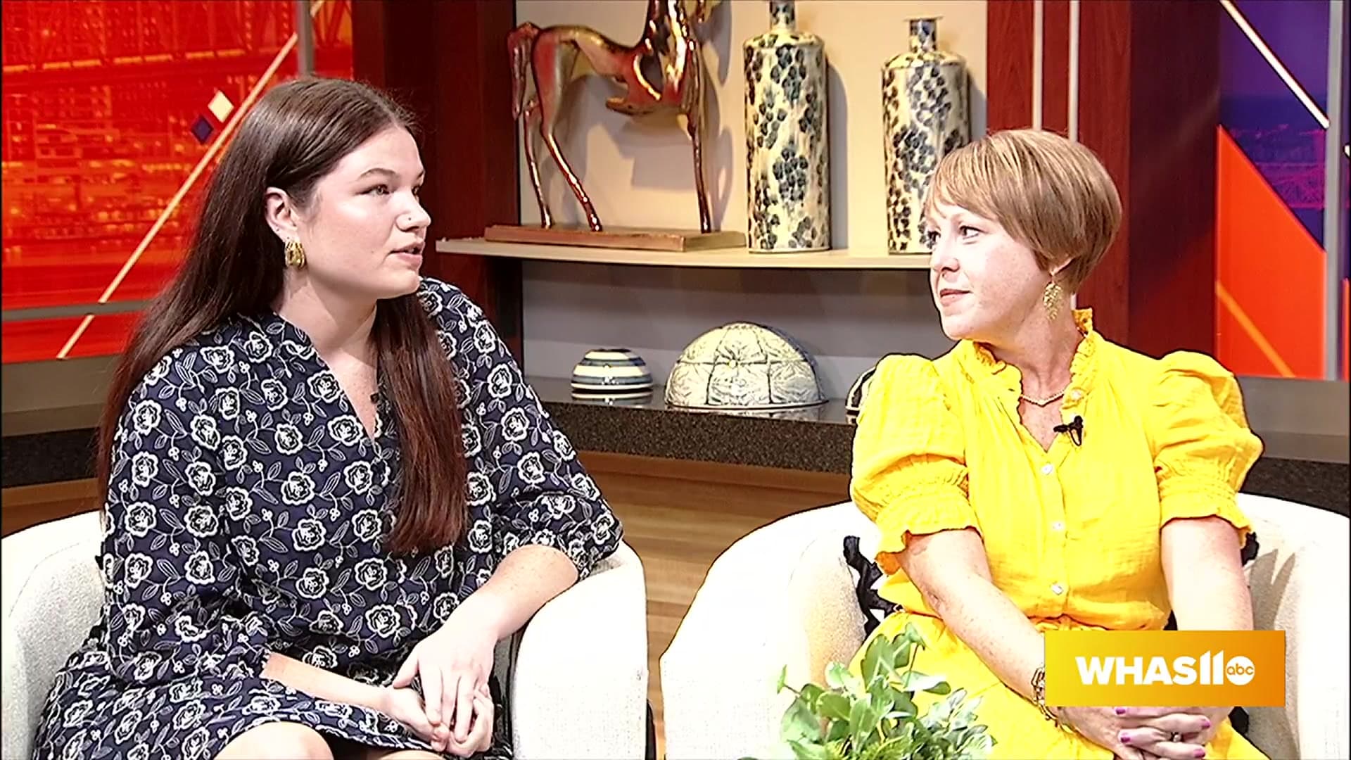 Kelli Tyler of Brownsboro Park chatting with a guest on Great Day Live — click to watch our story