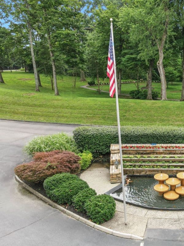 Brownsboro Park beautifully landscaped grounds and entrance