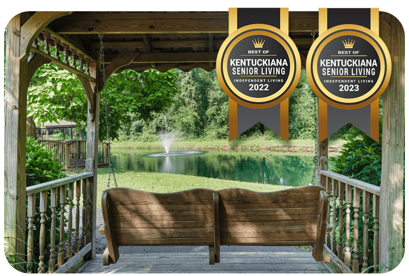 Brownsboro Park gazebo and pond — Best of Kentuckiana Senior Living 2022 and 2023