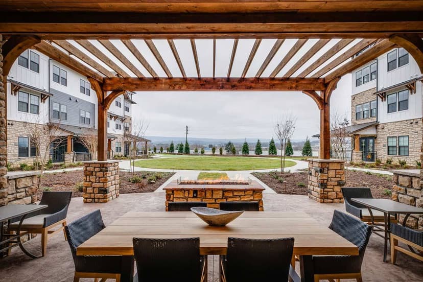 Brownsboro Park outdoor firepit area